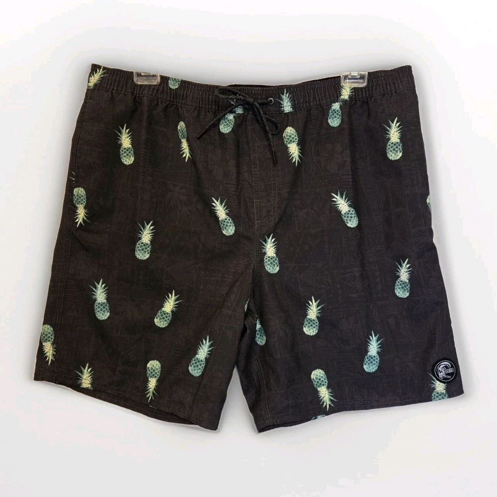 New O'Neill‎ Smash Up Volley Men's Swim Trunks Sz XXL Pineapple Board Shorts